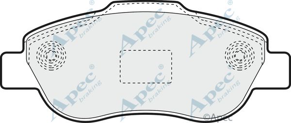 APEC BRAKING Комплект тормозных колодок, дисковый тормоз PAD1413
